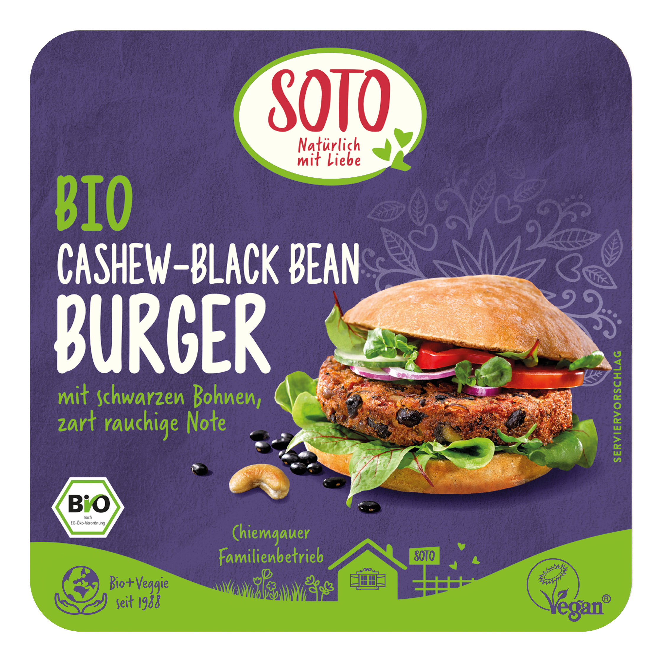 Soto Packaging Relaunch Cashew Burger